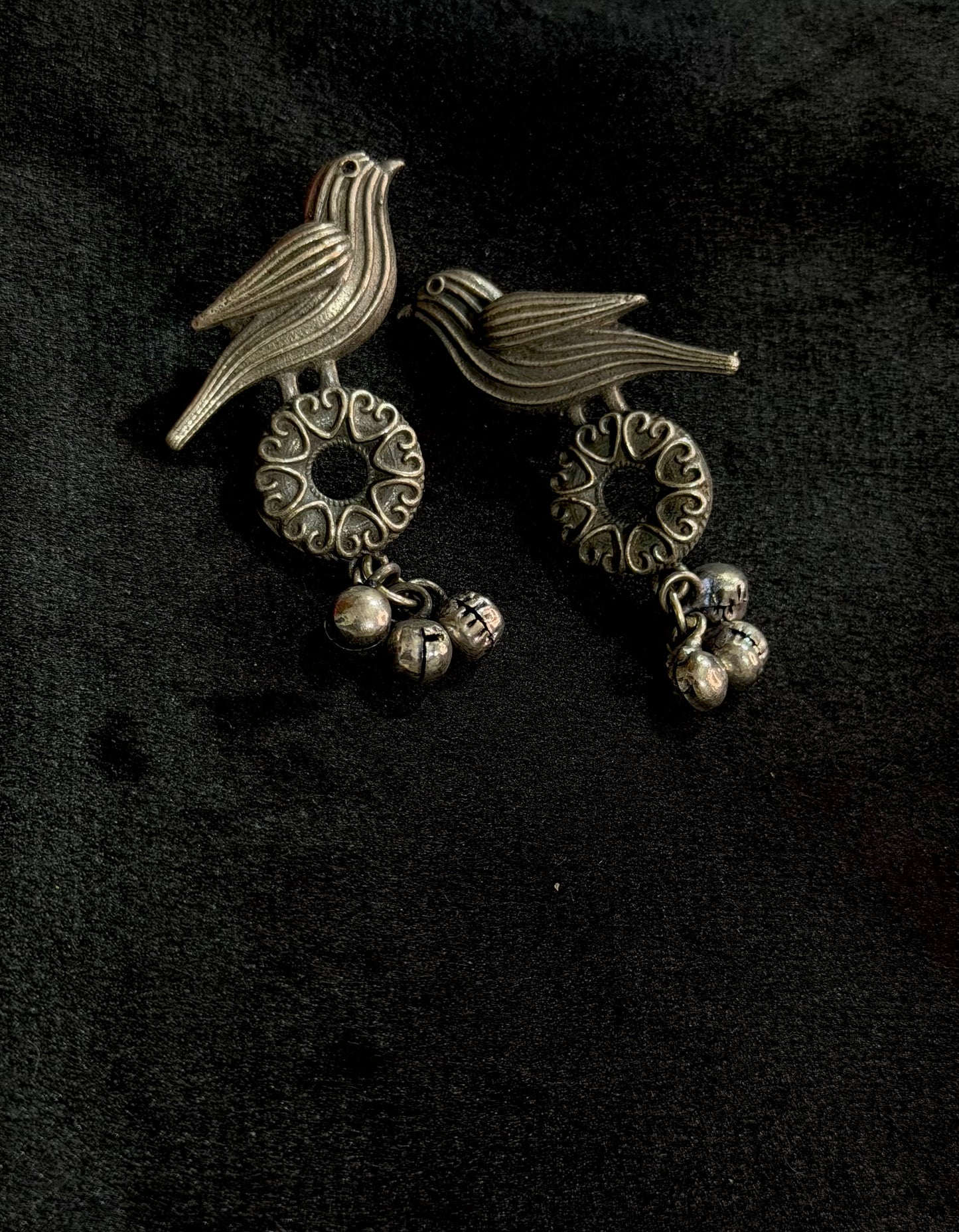 Nivi Black Oxidised Earrings