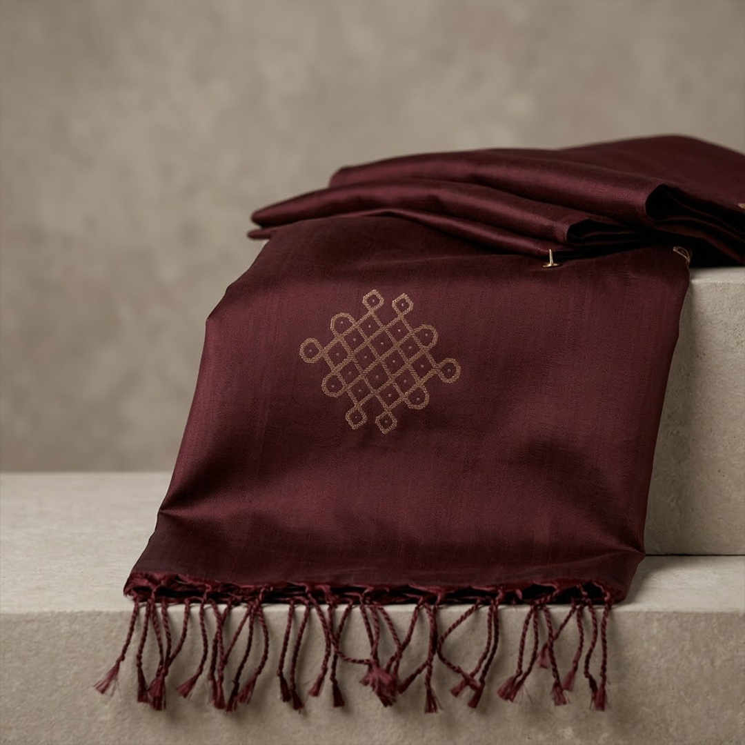 The Earthy Elegance: Coffee Brown Pure Kanjivaram Silk Saree