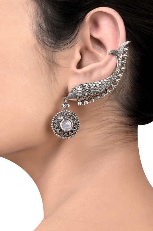 Fish cuff earrings