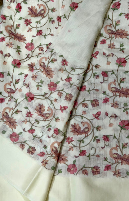 Premium All-Over Embroidered Tussar Sarees – Reception Edition