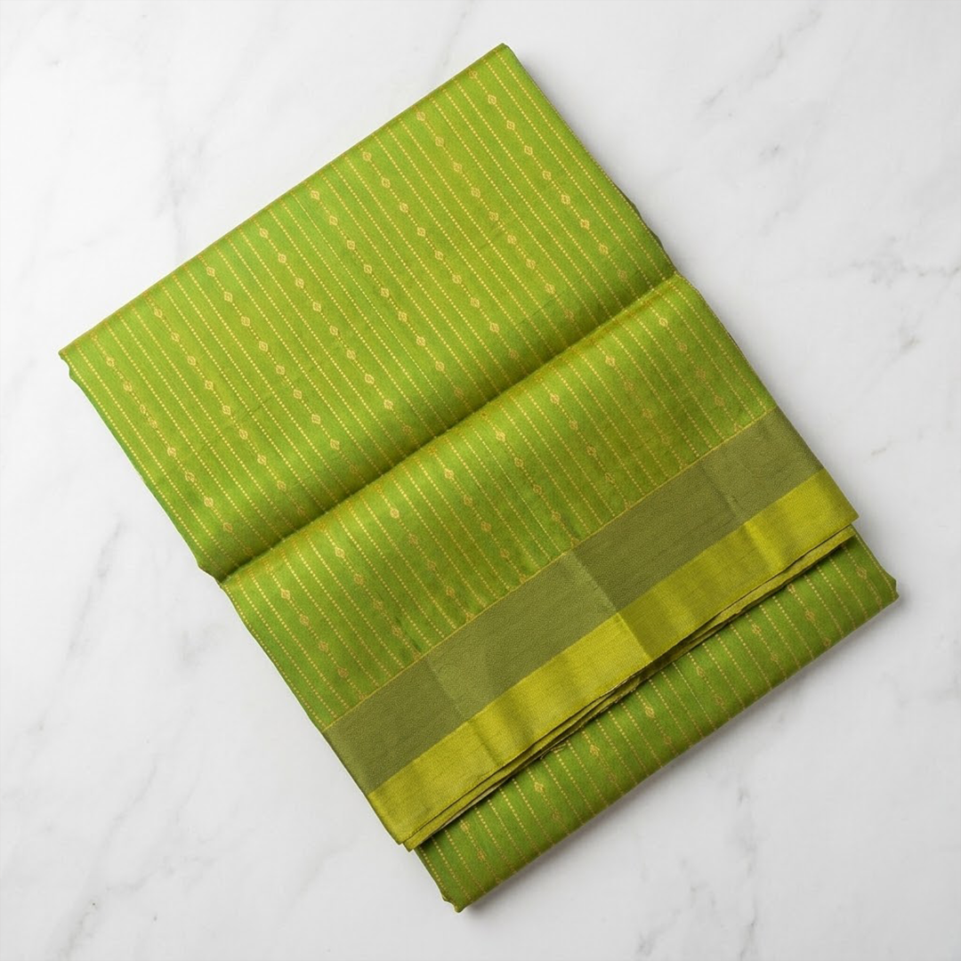 Olive Green Harmony Silk Saree