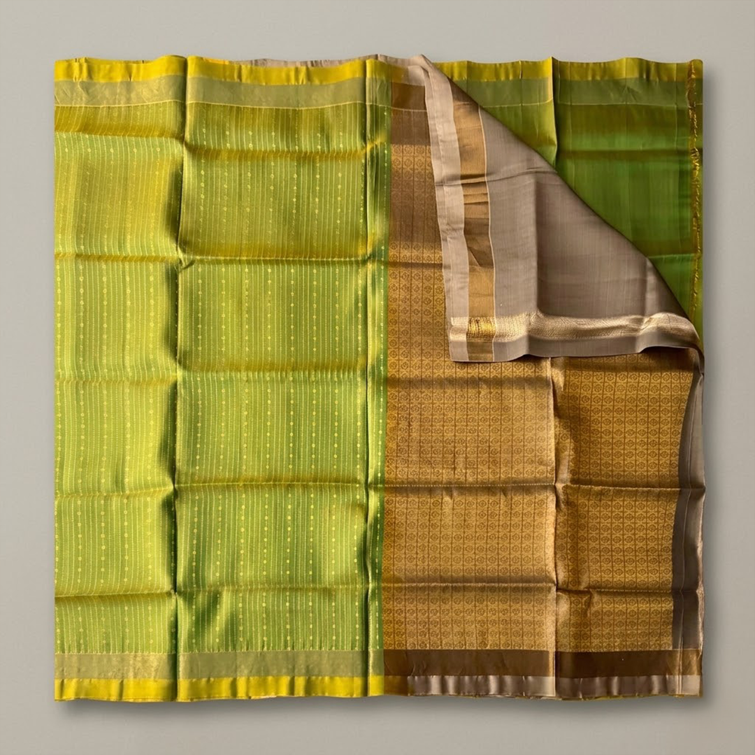 Olive Green Harmony Silk Saree