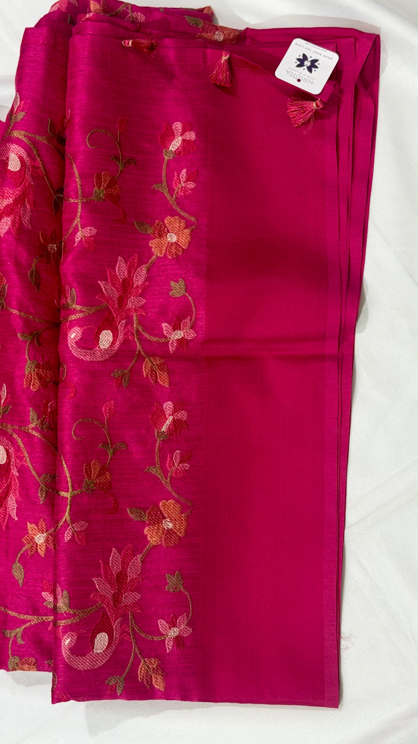 Premium All-Over Embroidered Tussar Sarees – Reception Edition