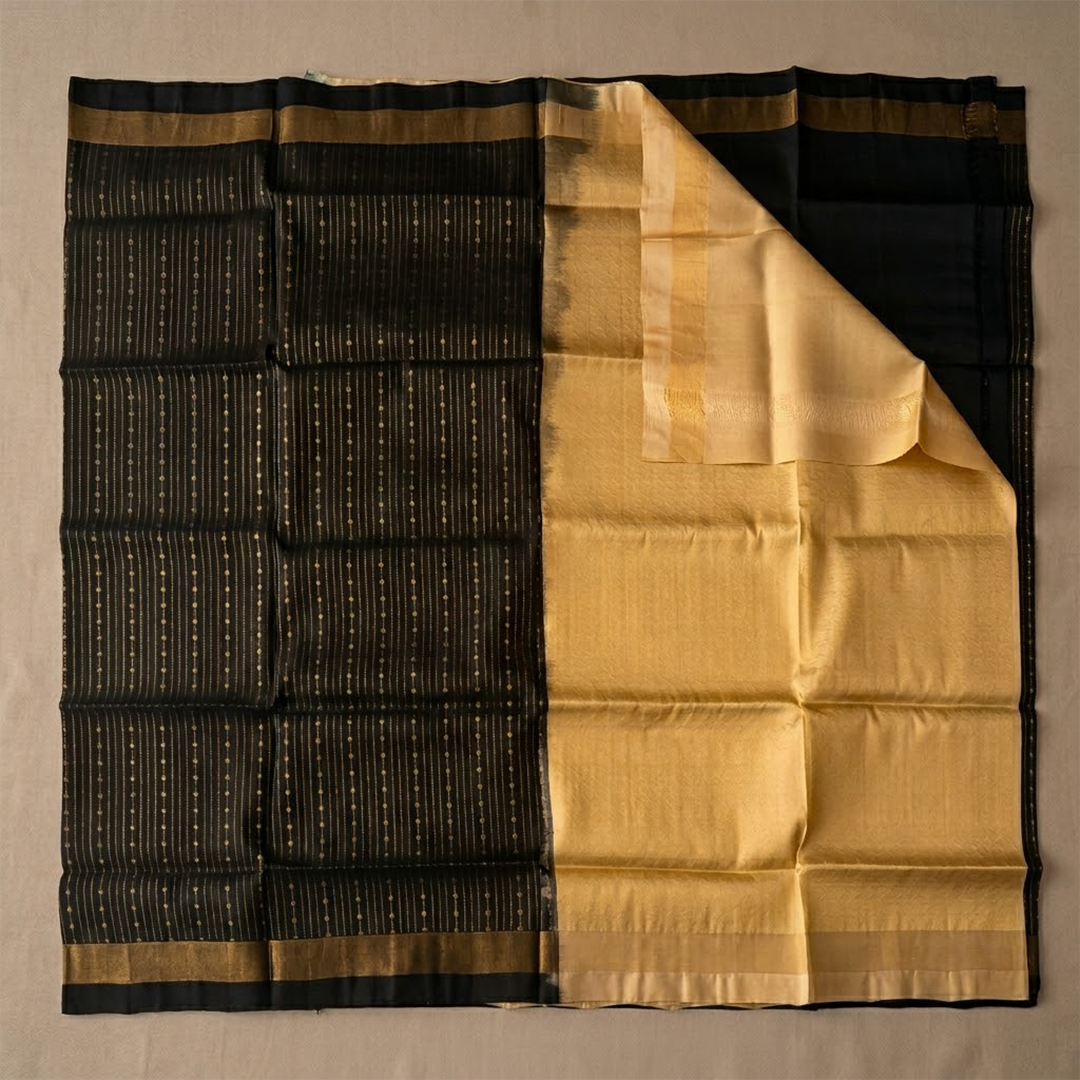 Black Gold Harmony Silk Saree