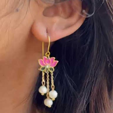 Beautiful Lotus earrings