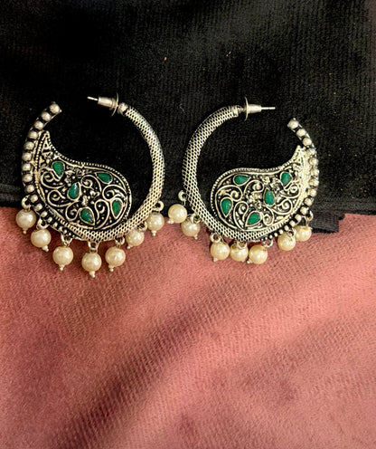 Big Oxidised Chaand Bali