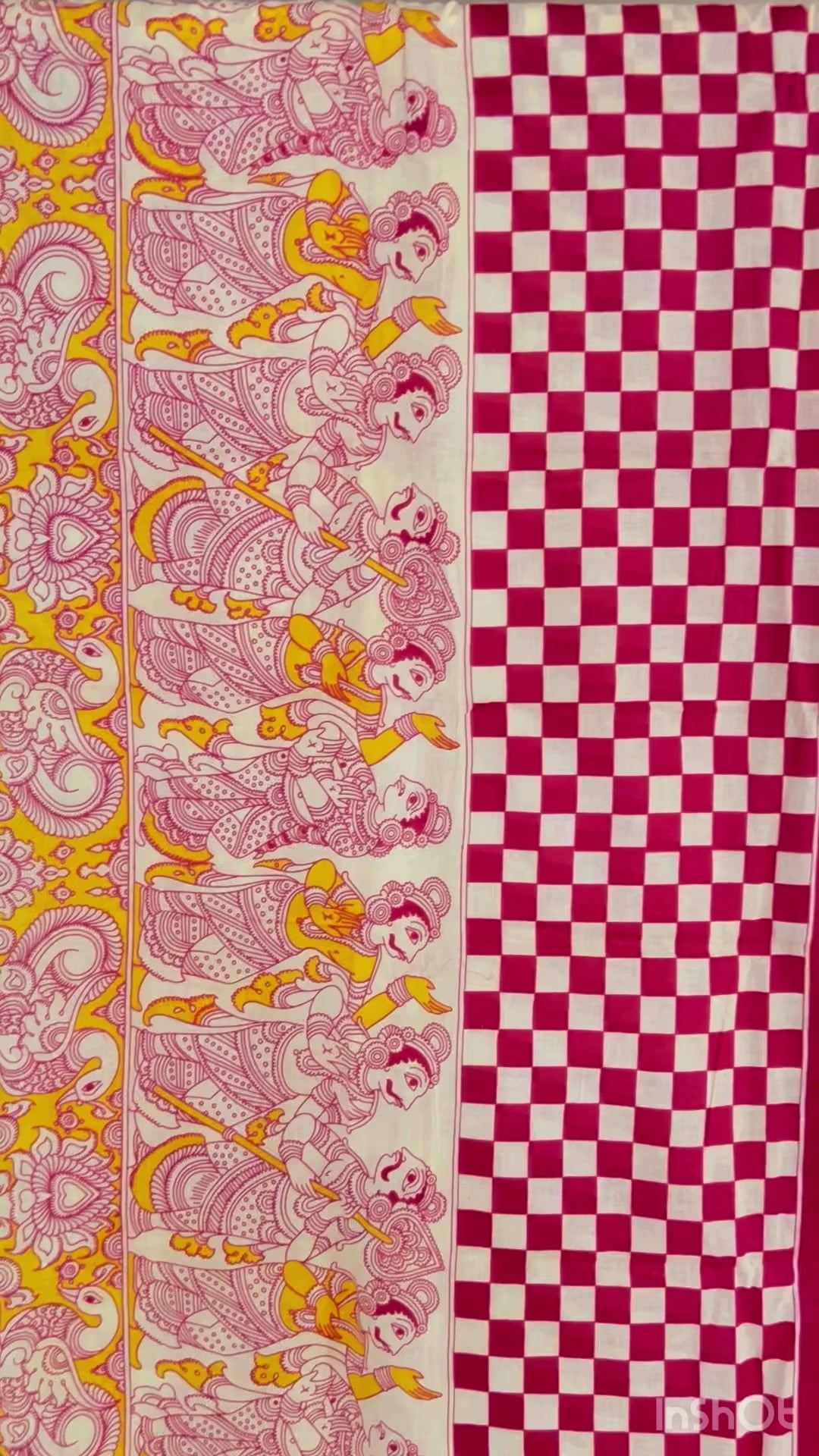 Beautiful Red kalamkari cotton saree