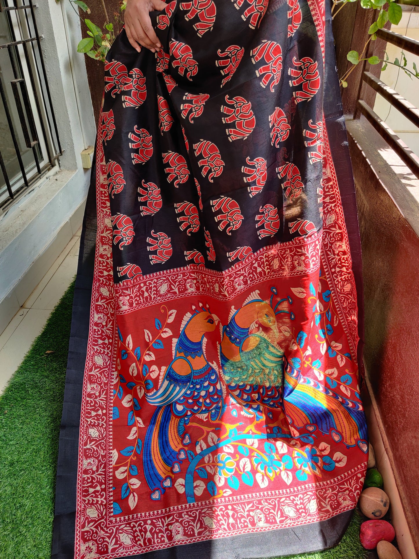 Kalamkari Black and Red Combo