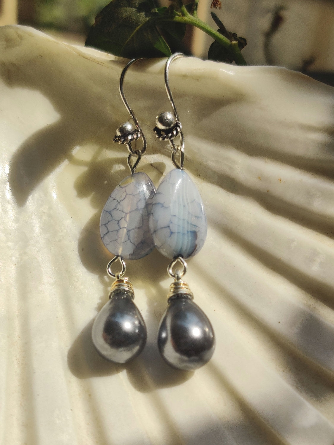 Grey crystal Earrings