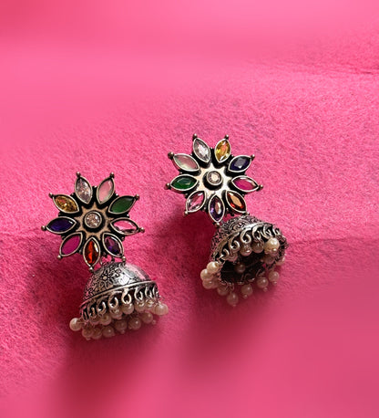 Rangoli big jhumkas