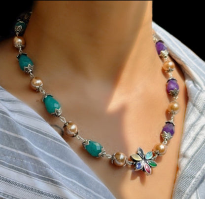 Half n half Onyx necklace