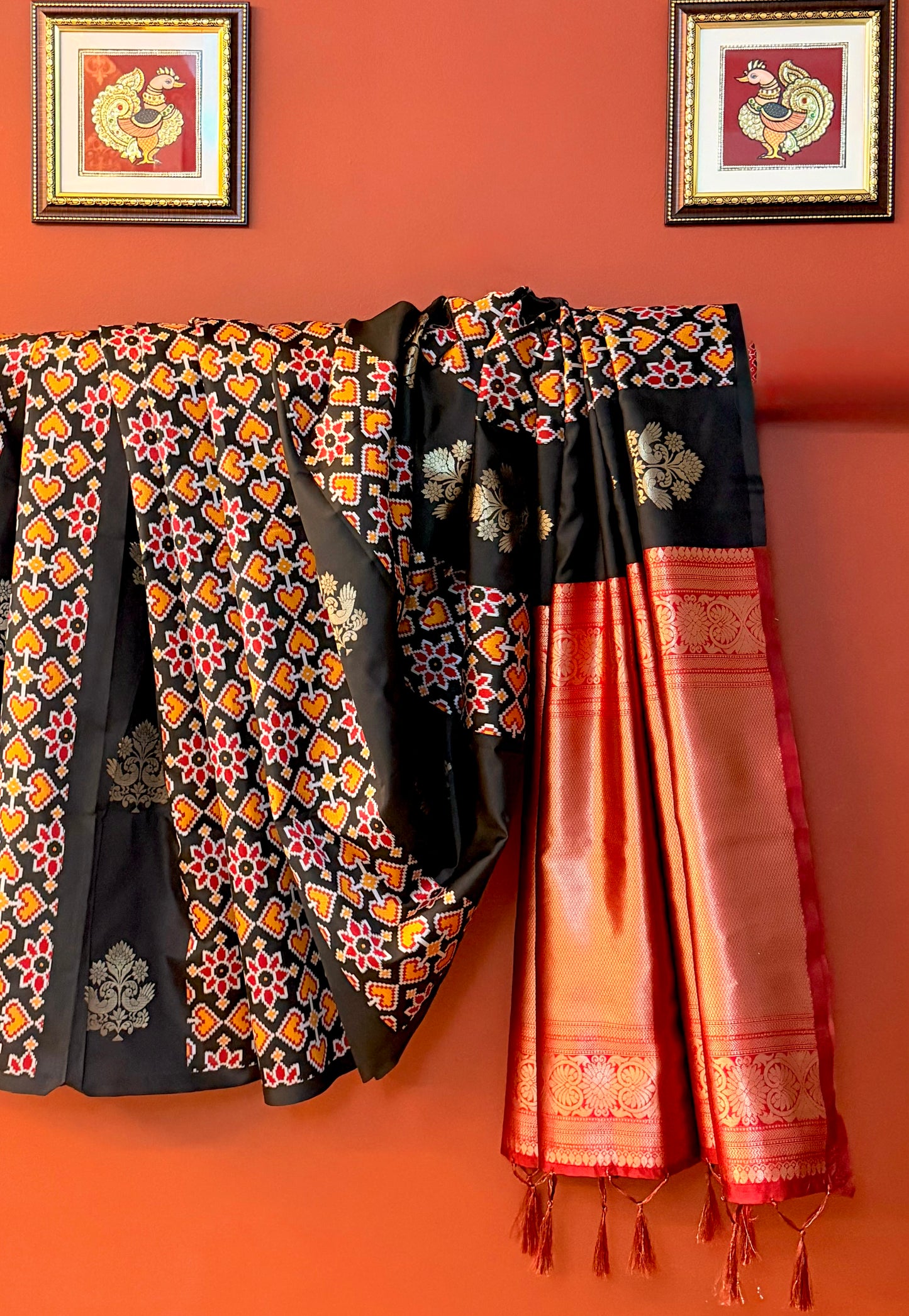 The Midnight Ikat Heritage Saree