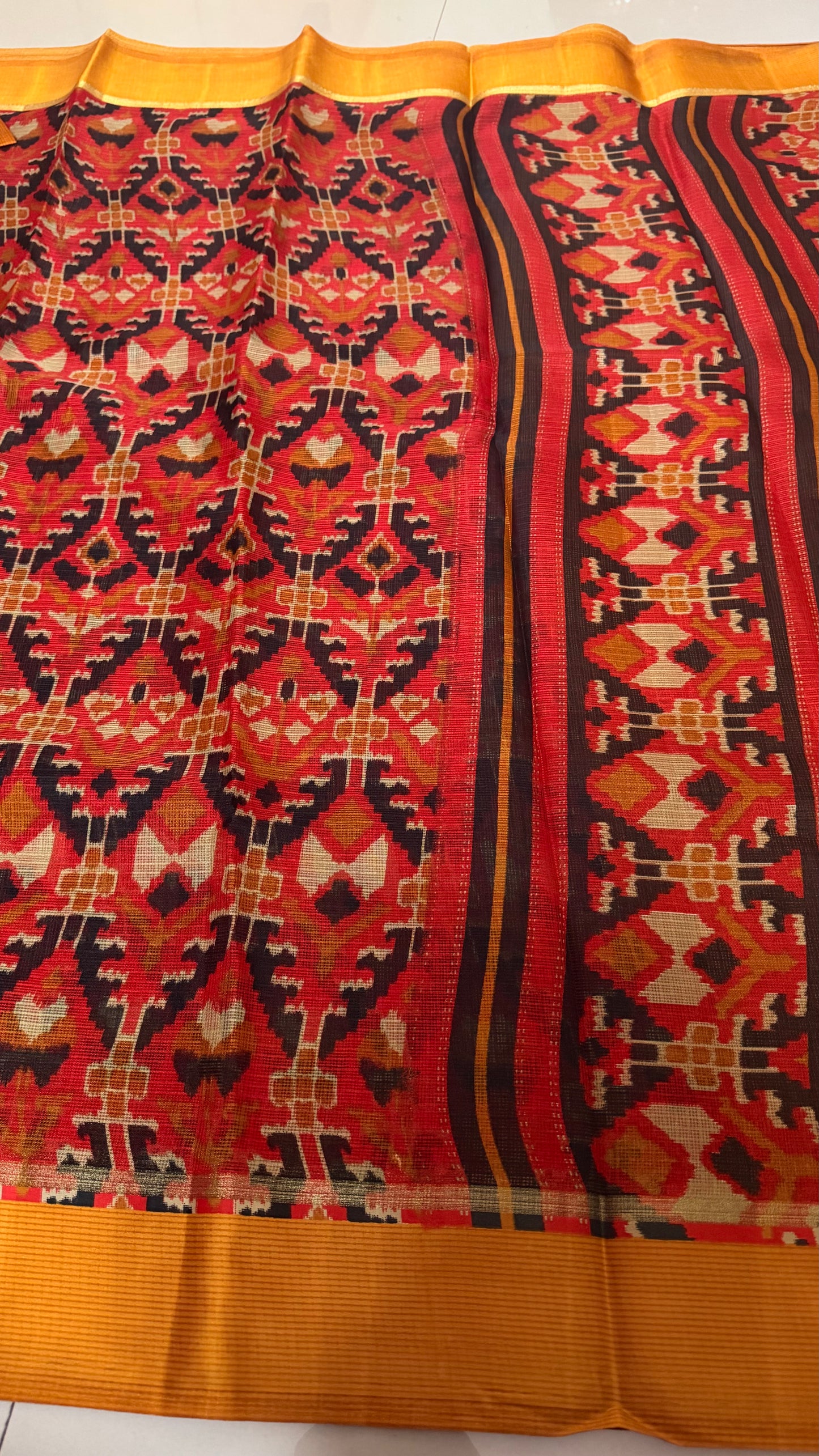 Gracious Tussar Ikat Saree