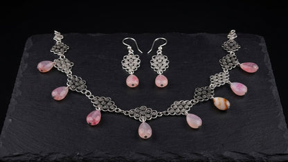 Blush Pink Oxidised Set | Hridha