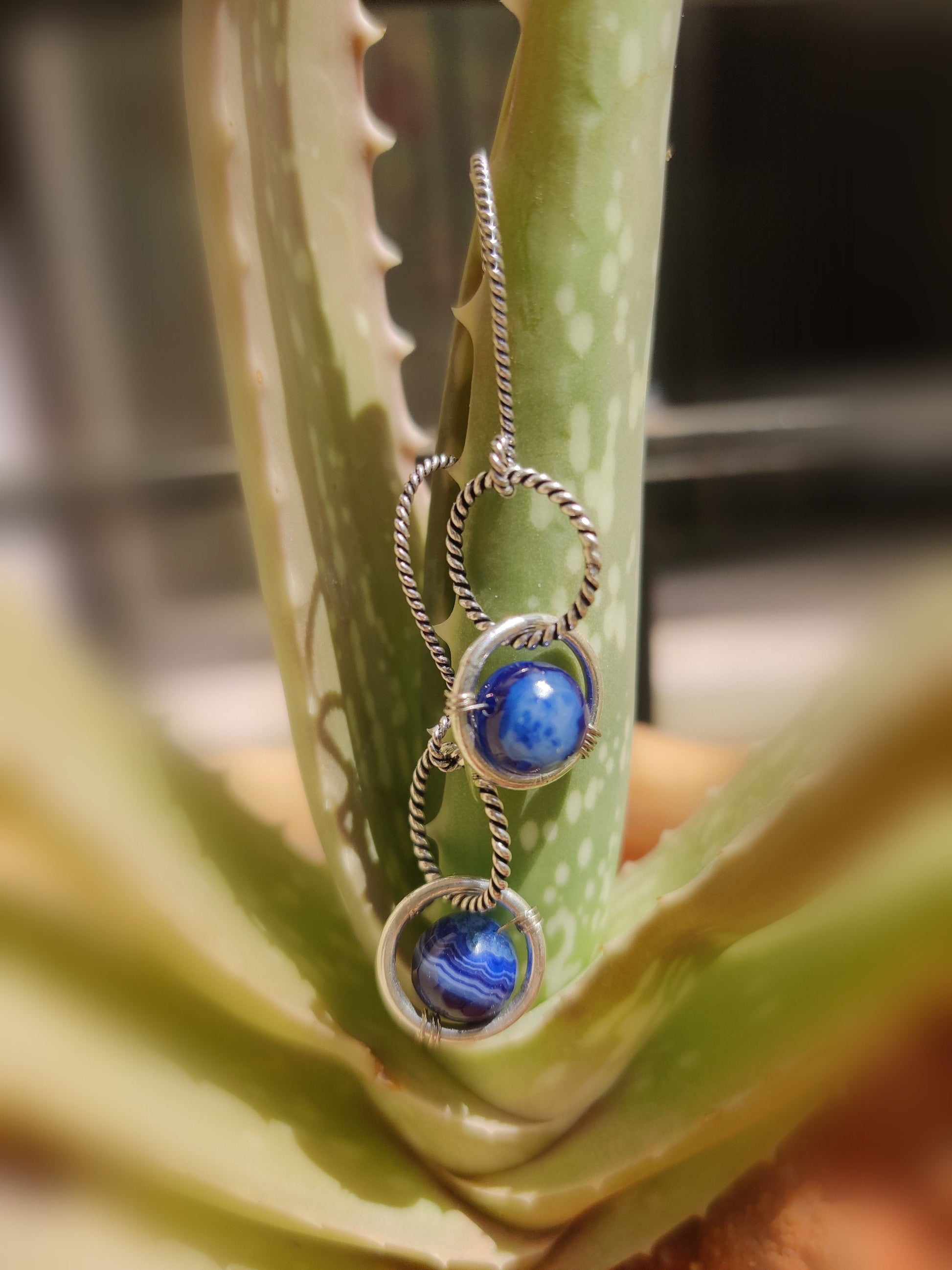 Blue Onyx earrings 