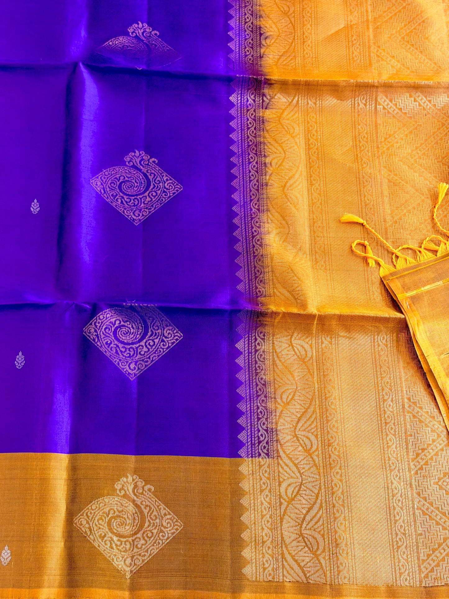 Deep Royal Purple Kanchipuram Silk Saree