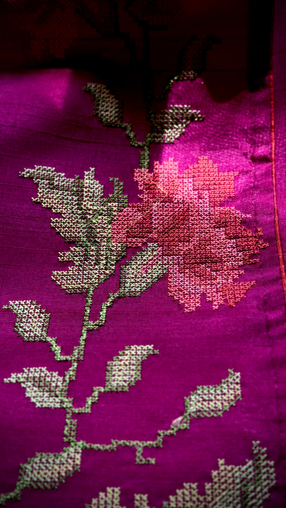 The Magenta Meadow Tussar