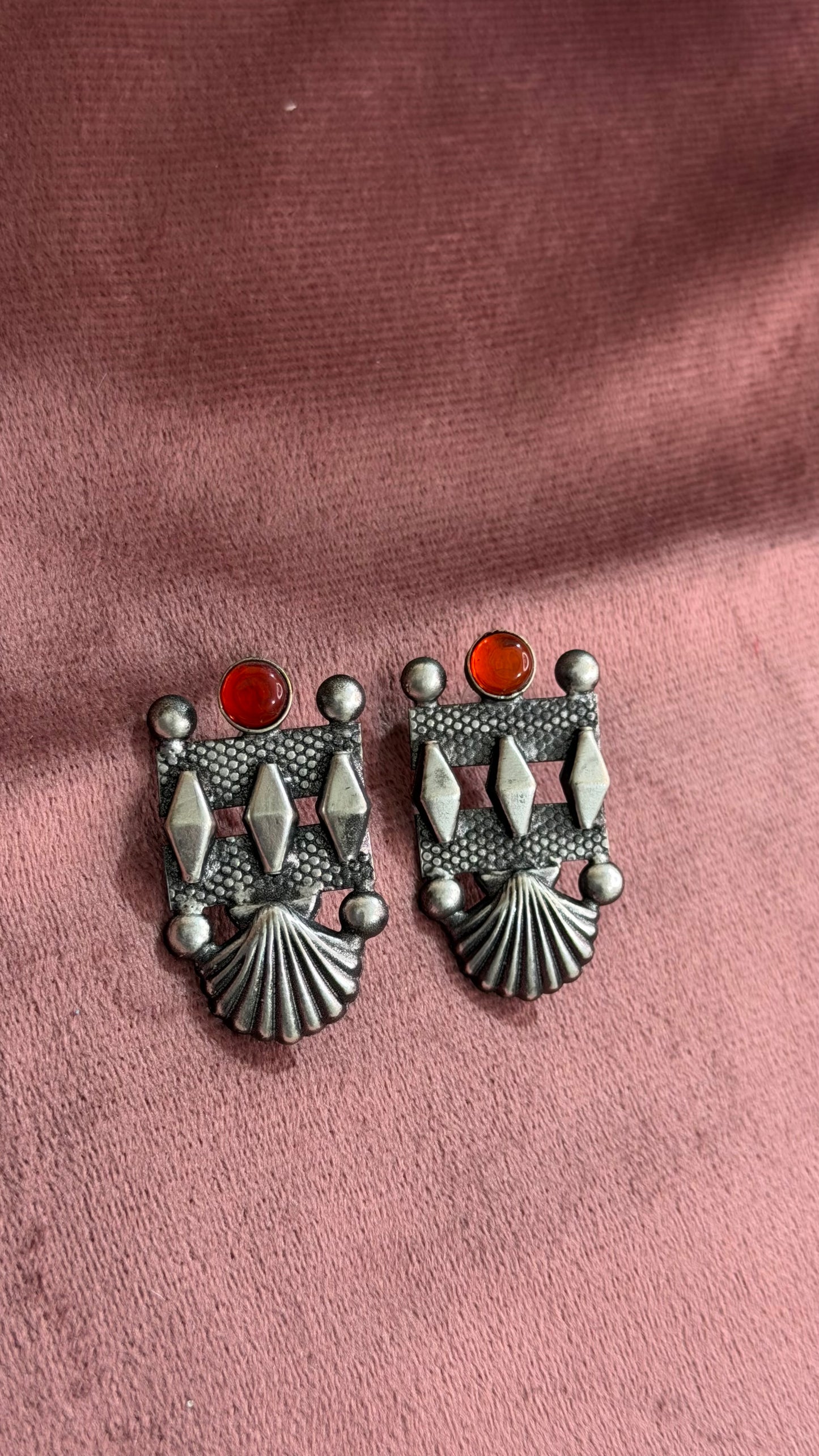 Kriti Black Oxidised Earrings
