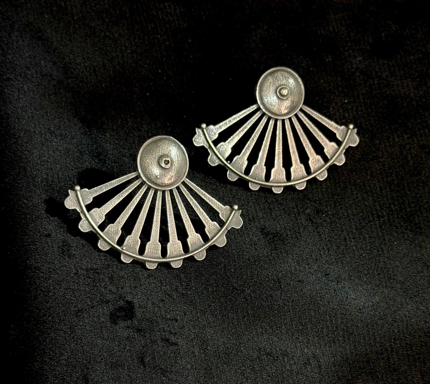 Divi Black Oxidised Earrings