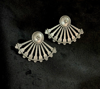 Divi Black Oxidised Earrings