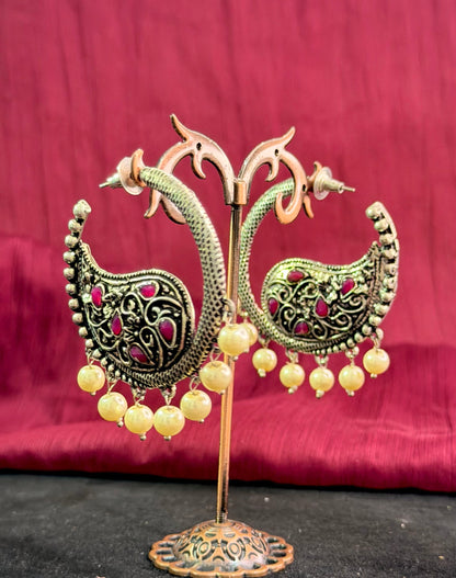 Big Oxidised Chaand Bali