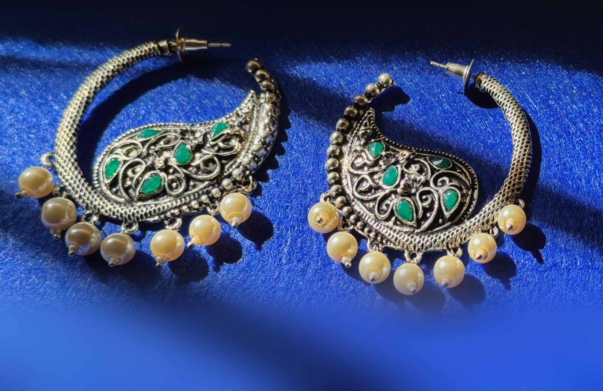 Big Loop earrings with stones