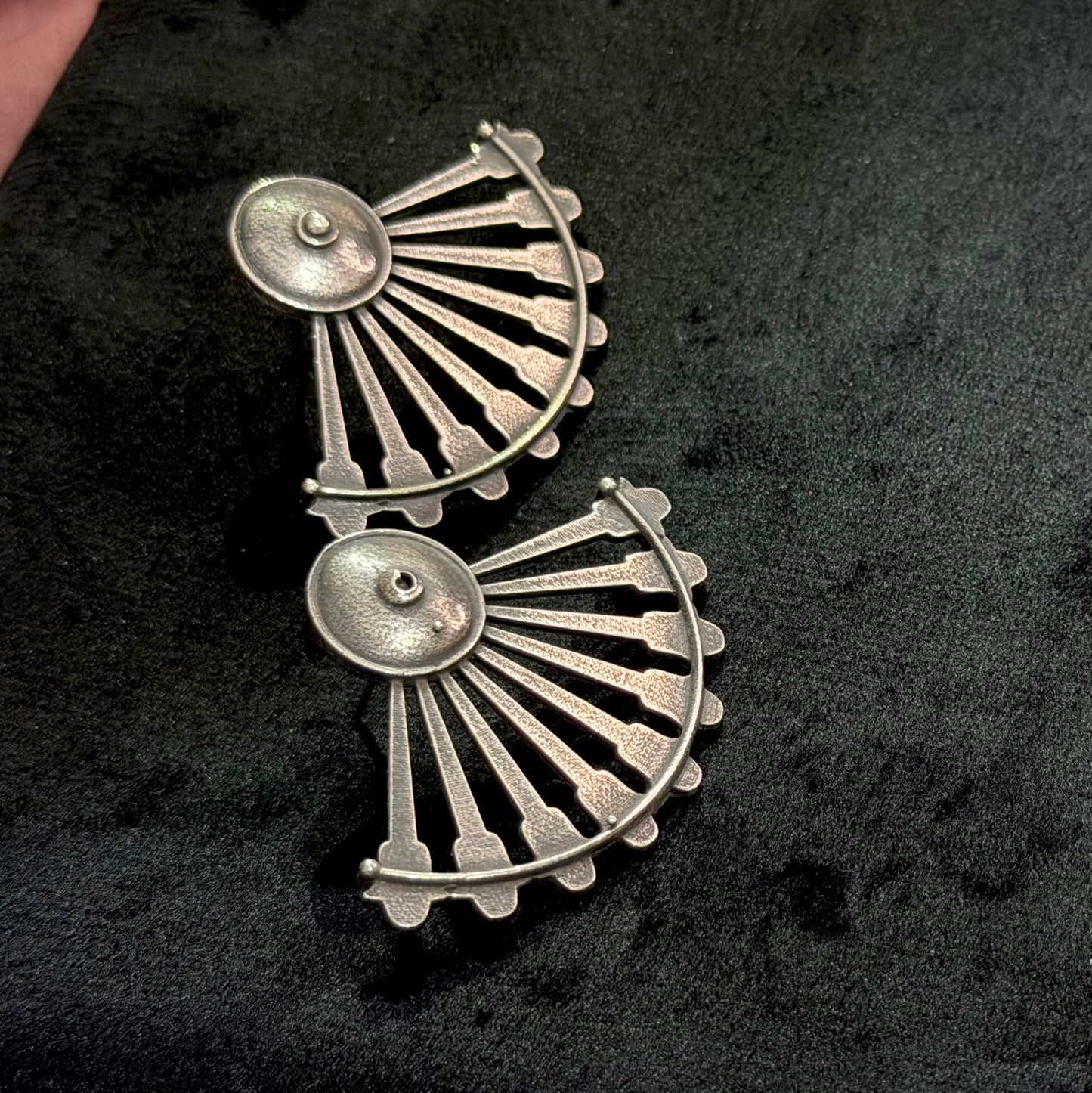 Divi Black Oxidised Earrings