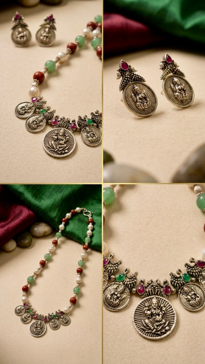 Earth & Divinity | Statement Oxidized Silver Set