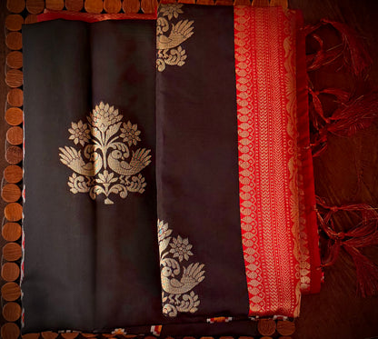 The Midnight Ikat Heritage Saree