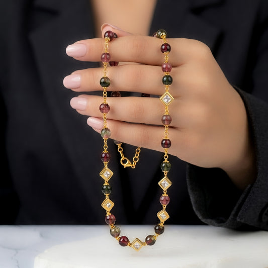 Tourmaline Kundan Necklace