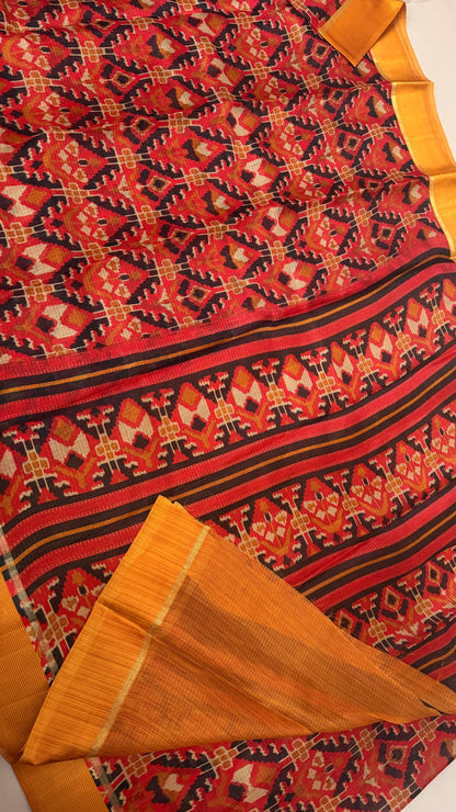 Gracious Tussar Ikat Saree