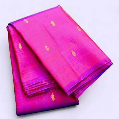 Majestic Magenta: The Aadhira Kanchipuram Pure Silk Saree