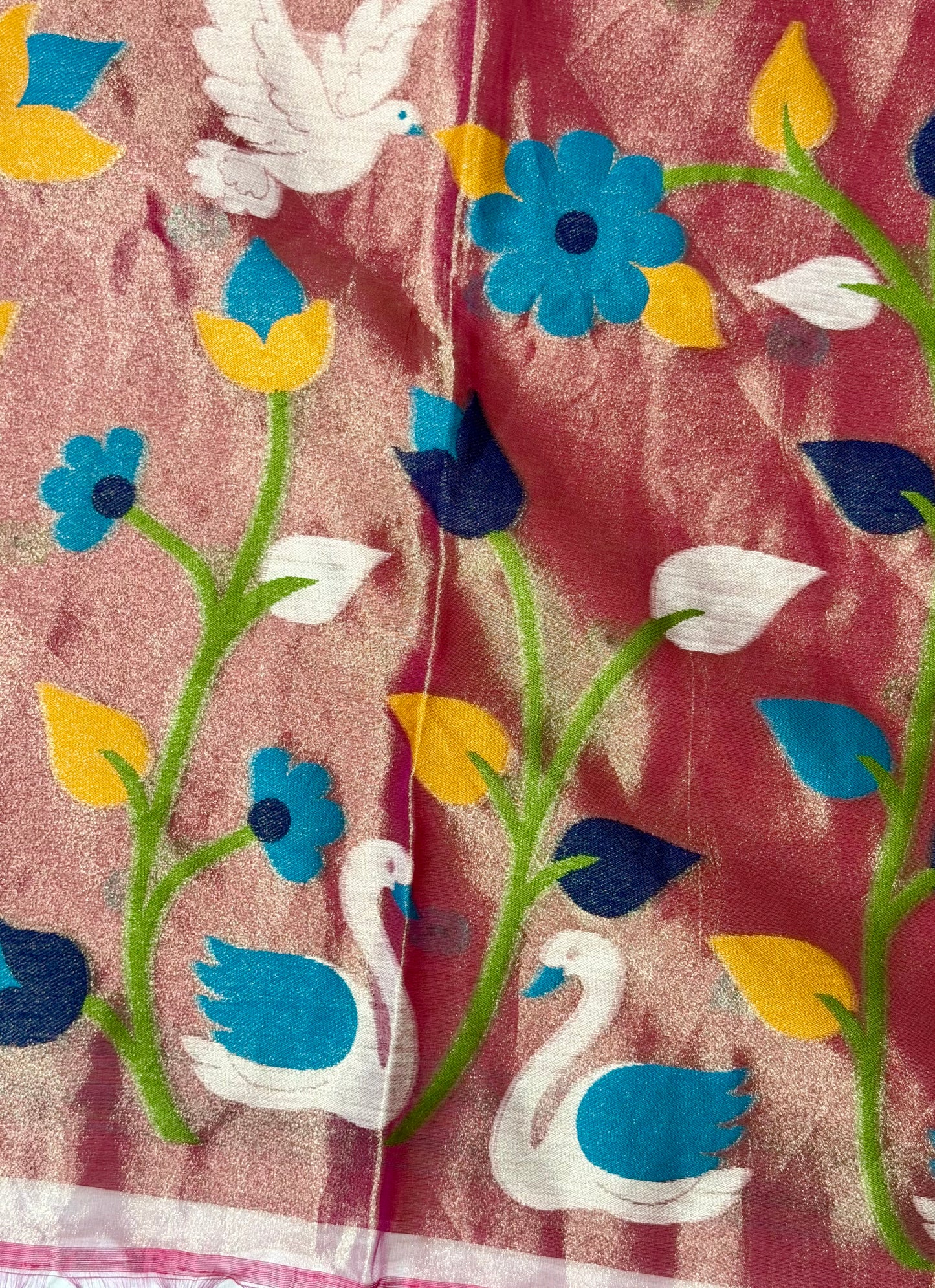 Soft Cotton Silk Blend Festive Saree – Grand Tissue Pallu Edition