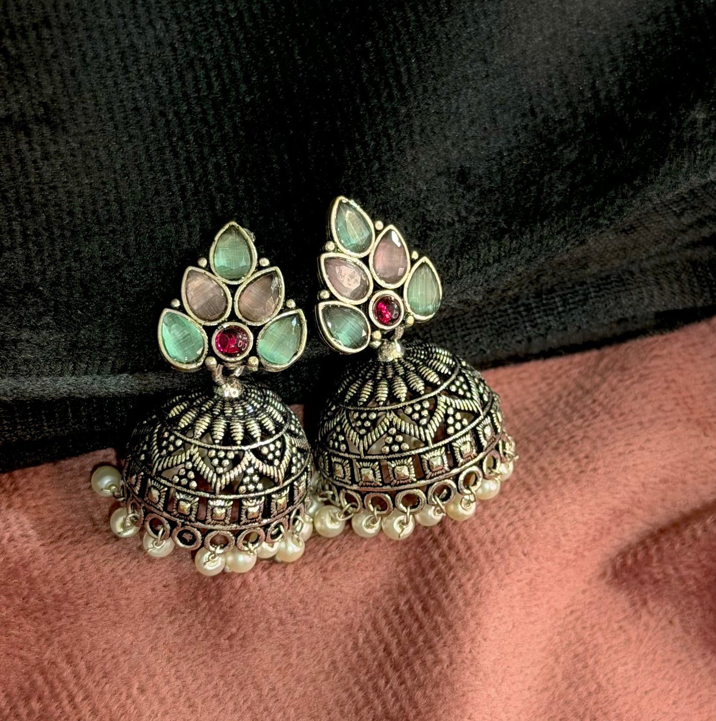 Stone Studded Jhumkas