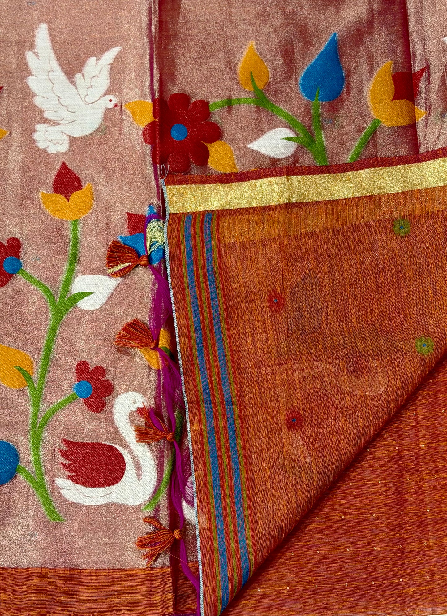 Soft Cotton Silk Blend Festive Saree – Grand Tissue Pallu Edition