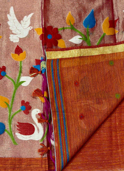 Soft Cotton Silk Blend Festive Saree – Grand Tissue Pallu Edition