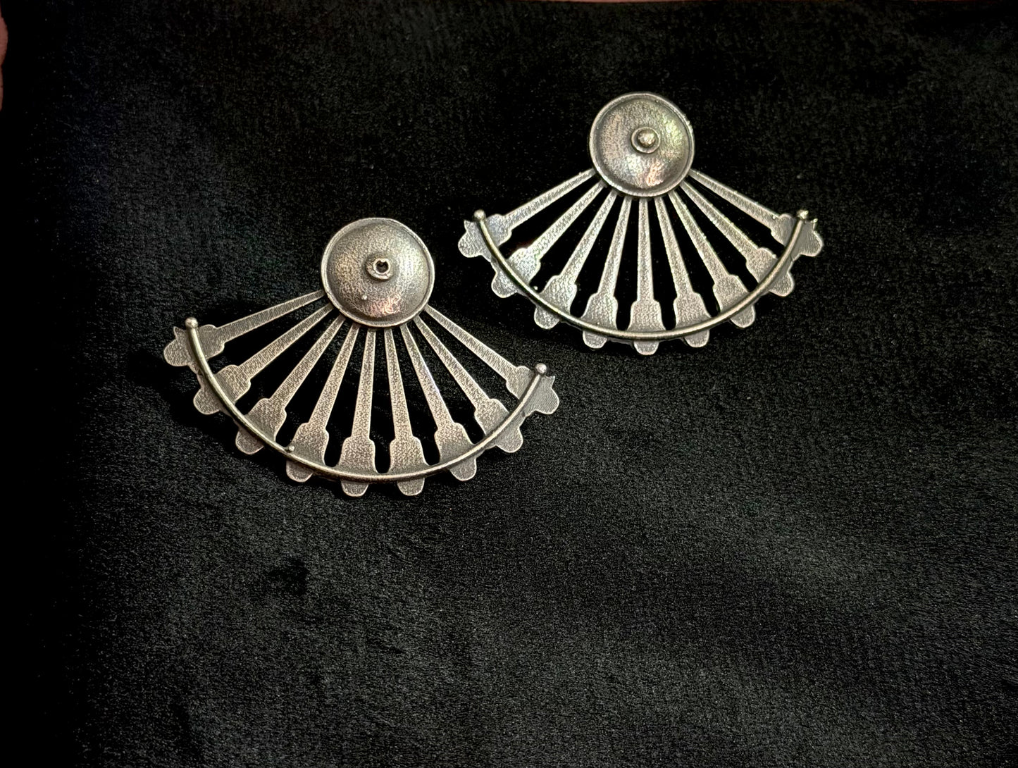 Divi Black Oxidised Earrings