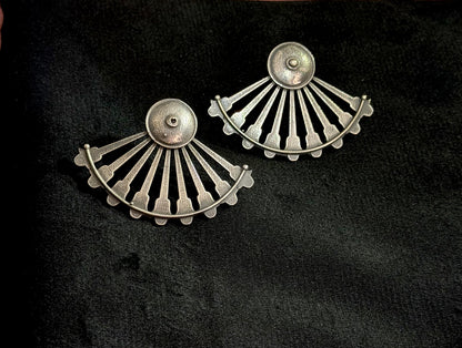 Divi Black Oxidised Earrings