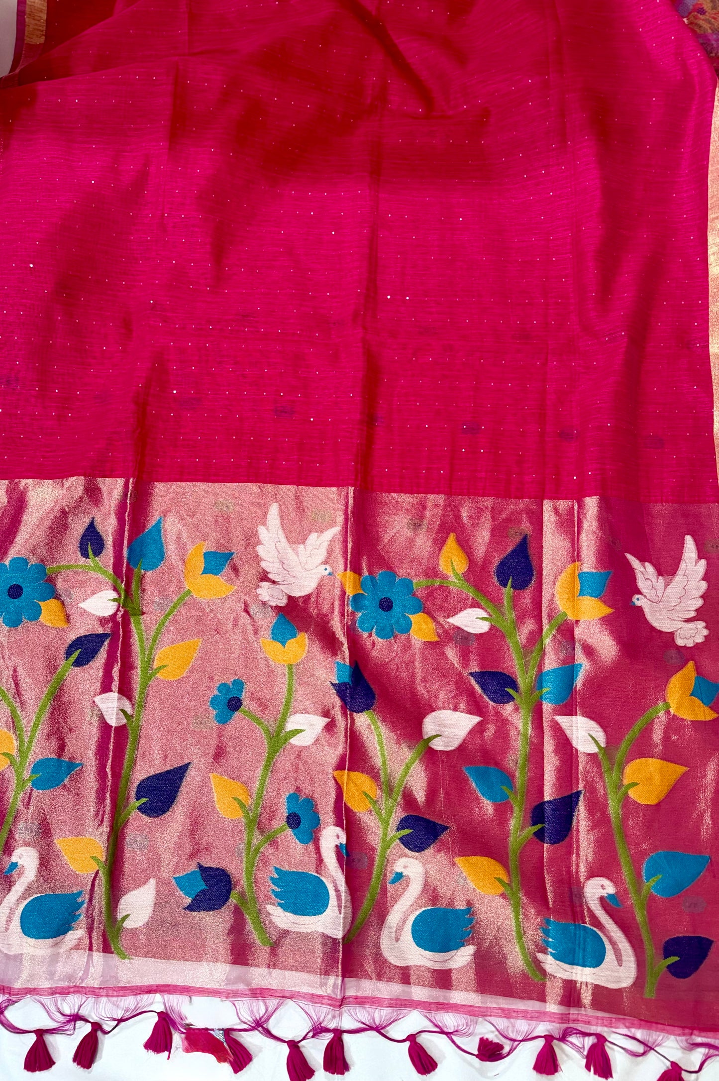 Soft Cotton Silk Blend Festive Saree – Grand Tissue Pallu Edition
