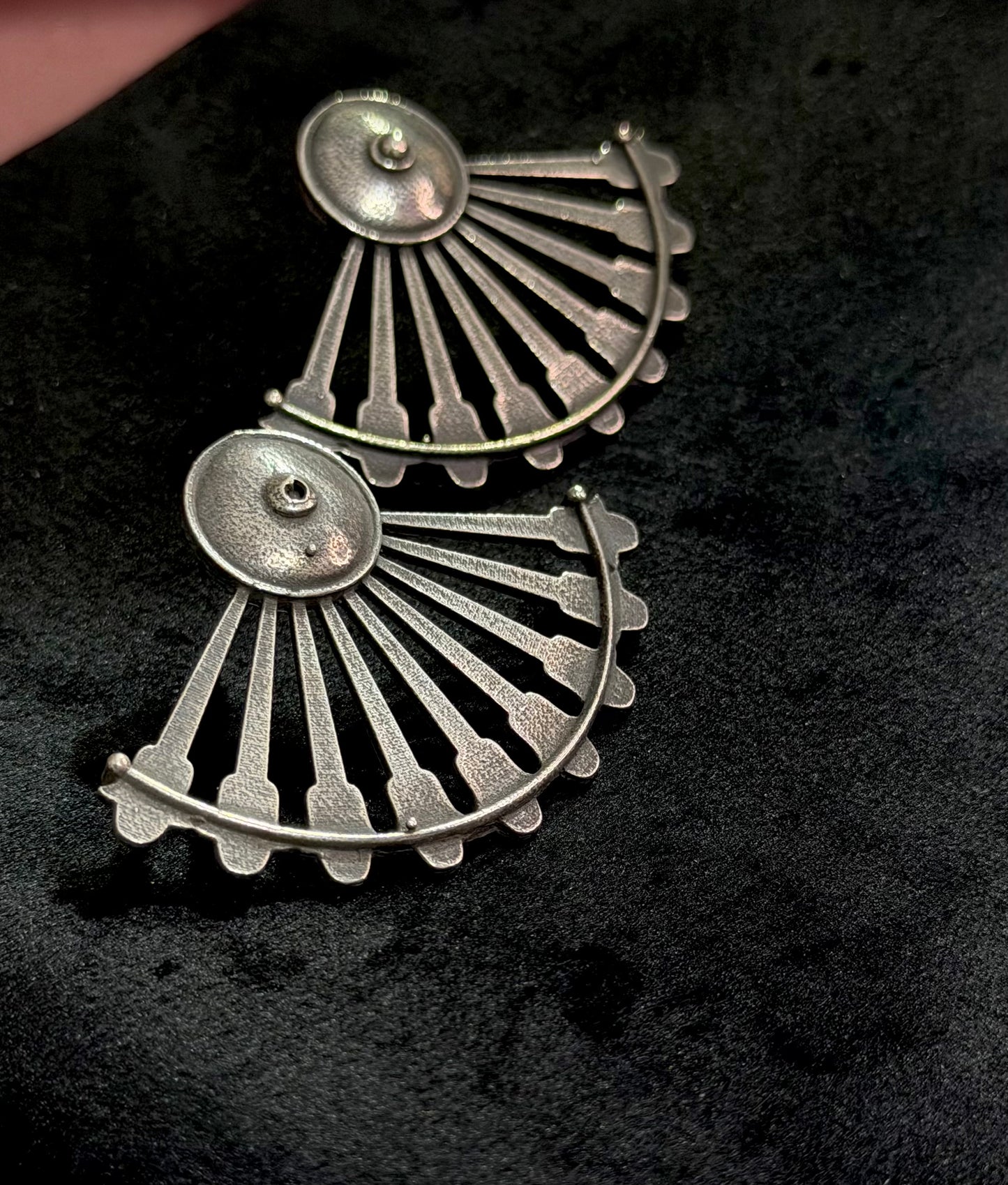 Divi Black Oxidised Earrings
