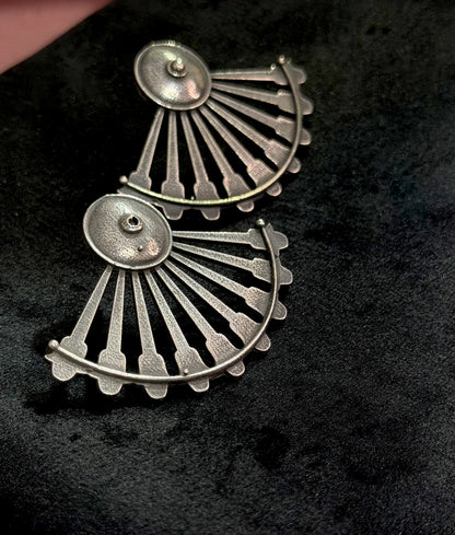 Divi Black Oxidised Earrings