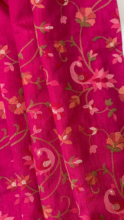 Premium All-Over Embroidered Tussar Sarees – Reception Edition