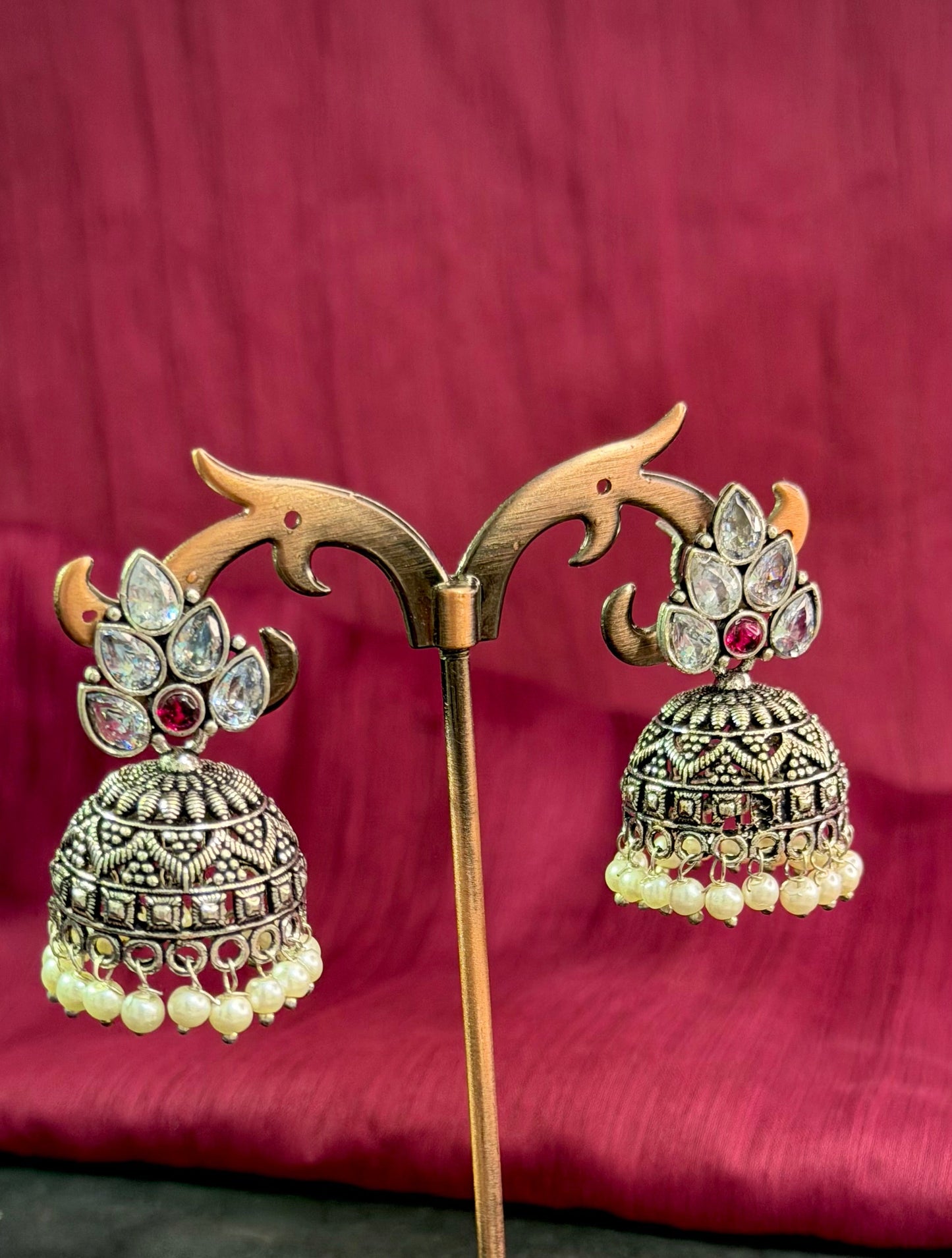 Stone Studded Jhumkas