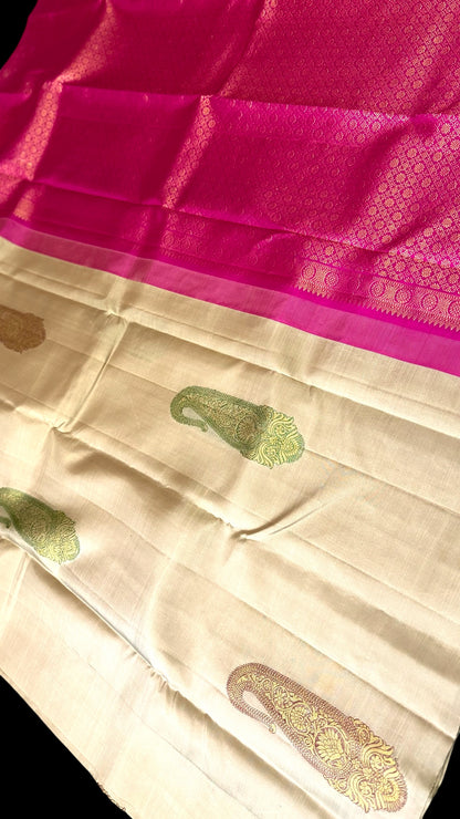 Vintage Heritage Kanjivaram: The Timeless Mango Motif Saree
