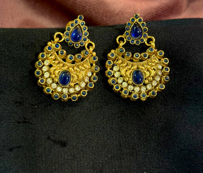 Blue Chaand Earrings