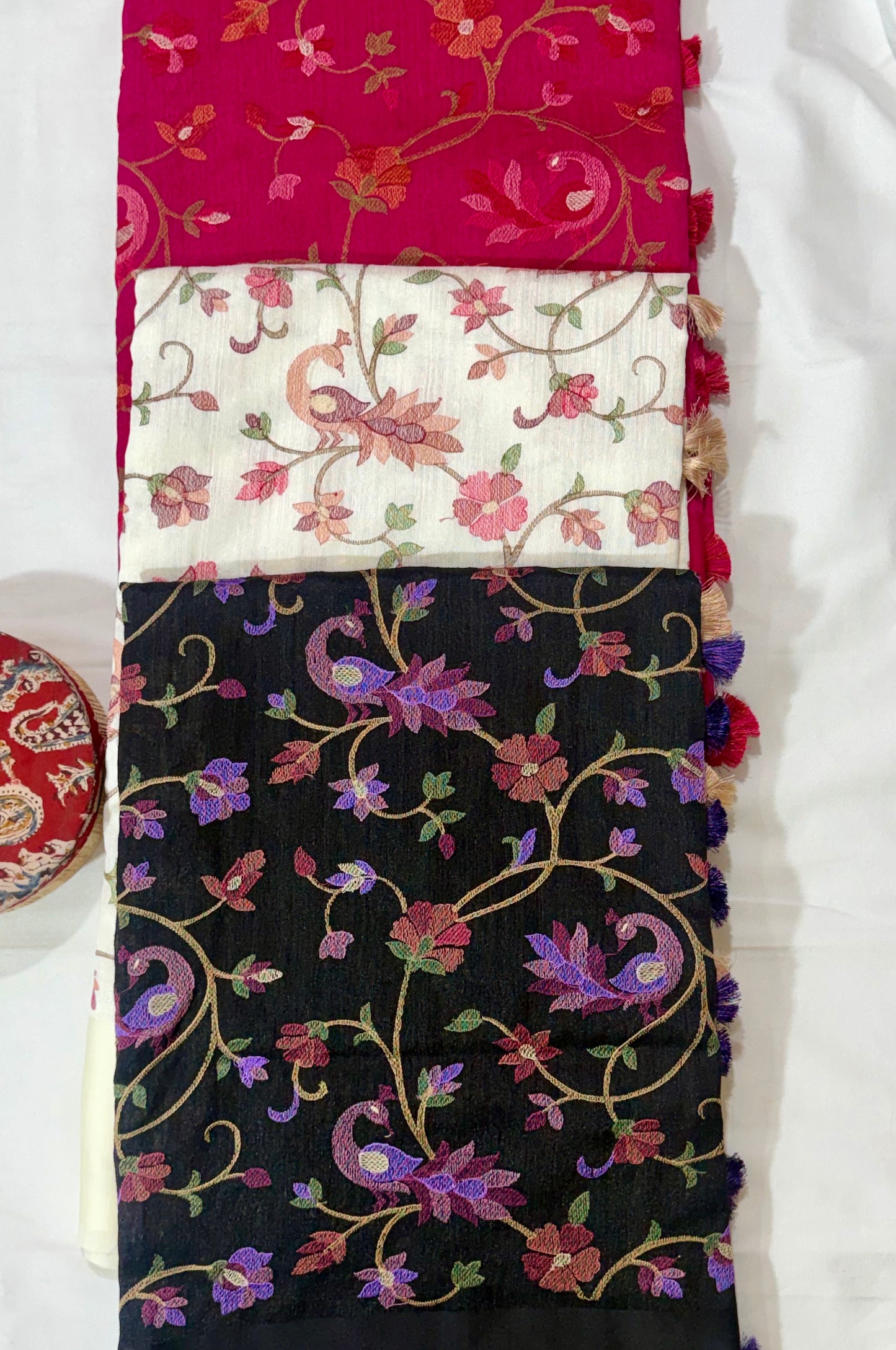Premium All-Over Embroidered Tussar Sarees – Reception Edition