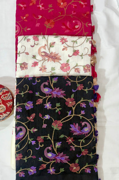 Premium All-Over Embroidered Tussar Sarees – Reception Edition