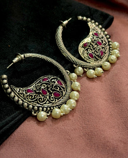 Big Oxidised Chaand Bali