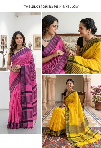 The Temple Border Collection | Exquisite Handloom Silk Sarees
