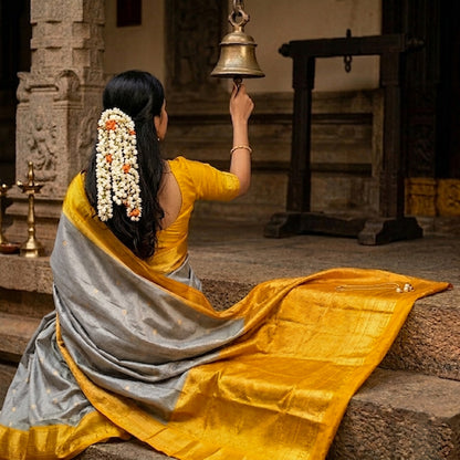 Grey n Yellow Korvai